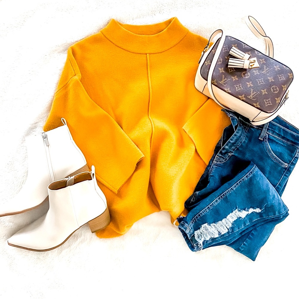 Yellow mustard sweater